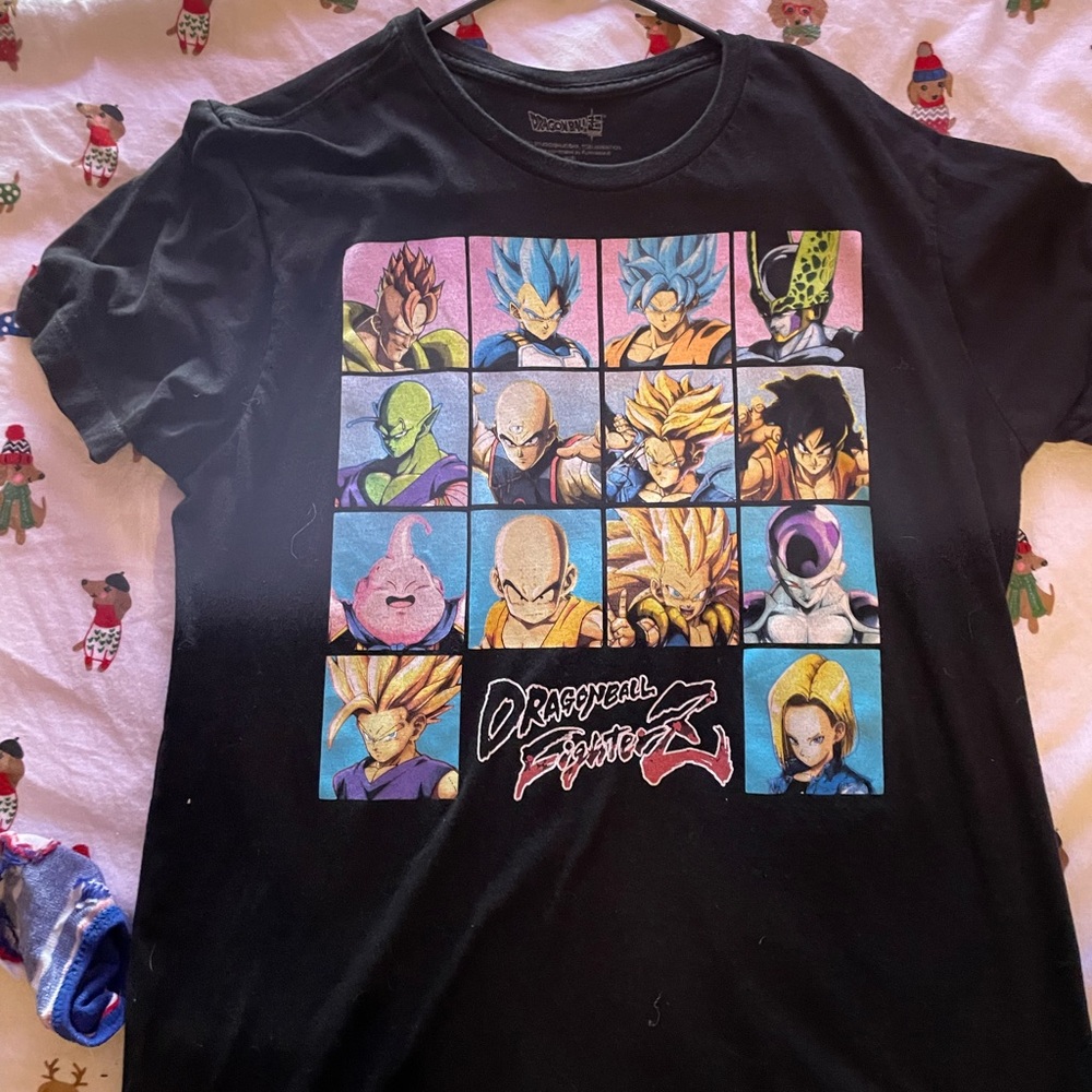Large dragon ball fighter z character grid shirt